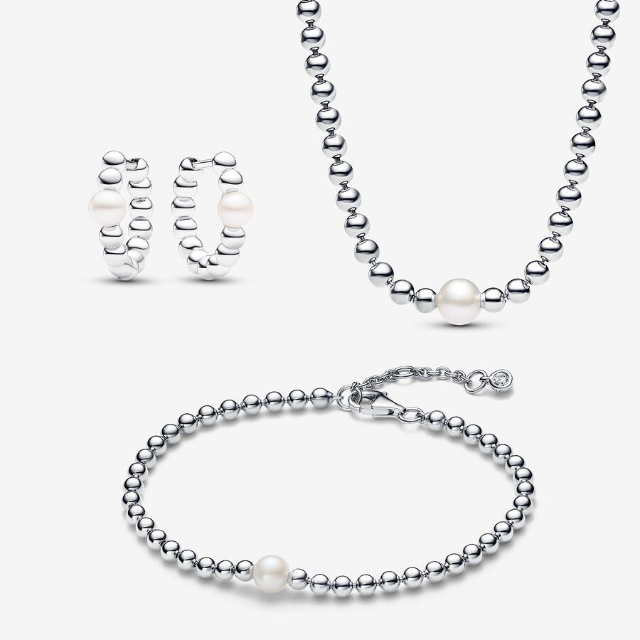 Treated Freshwater Cultured Pearl & Beads Jewelry Set