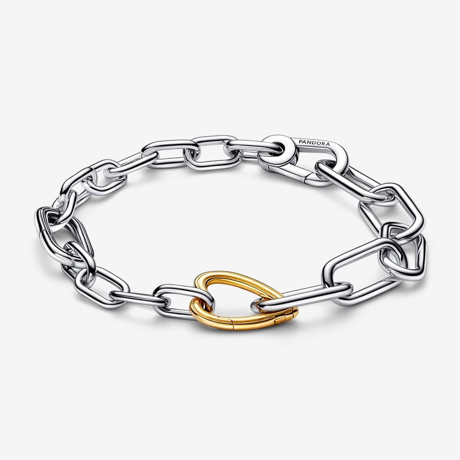 Pandora ME Two-tone Heart Openable Link Chain Bracelet
