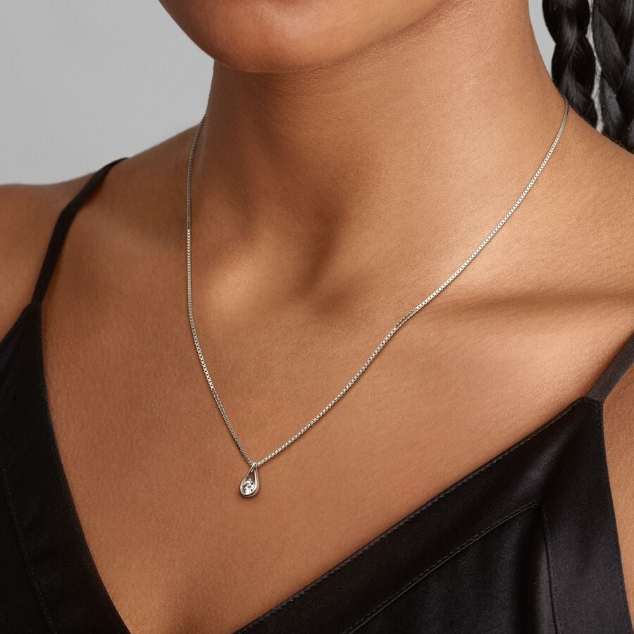Pandora Infinite Lab-grown Diamond Pendant & Necklace 0.25 carat tw 14k White Gold