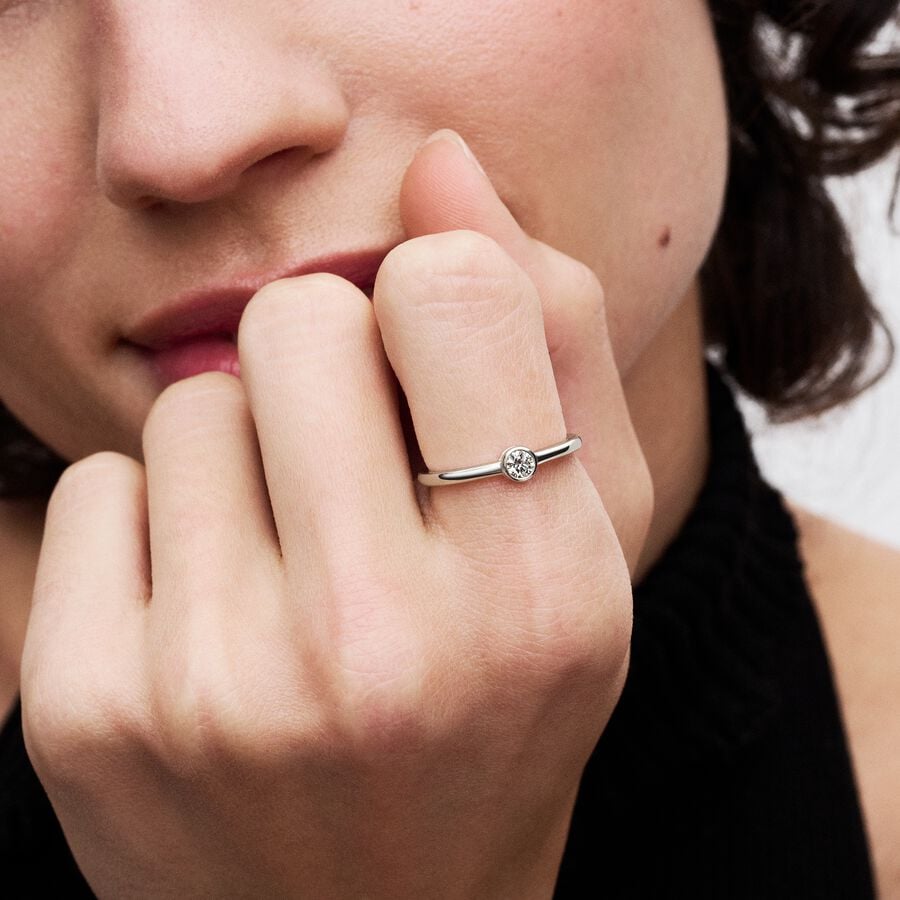 Pandora Era Lab-grown Diamond Bezel Ring 0.15 carat tw Sterling Silver