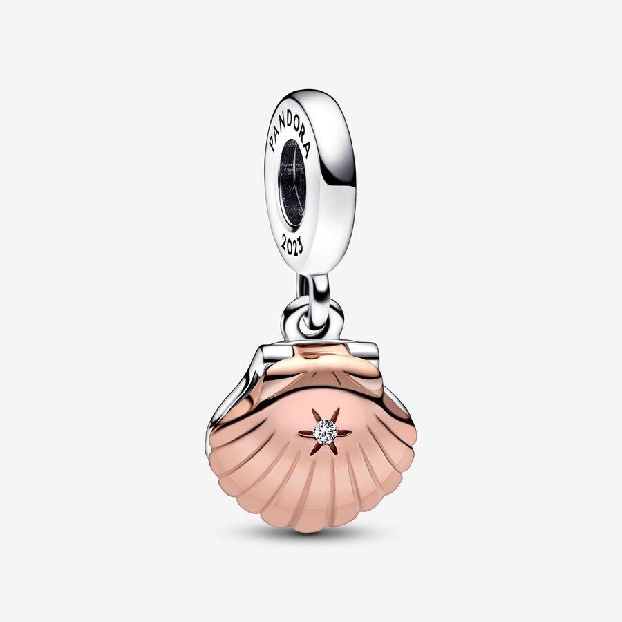 FINAL SALE - Pandora Club 2023 Seashell & Treated Freshwater Cultured Pearl Dangle Charm
