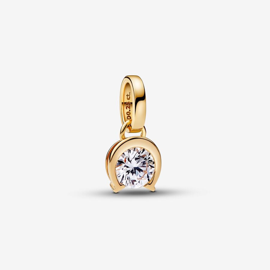 Pandora Talisman Lab-grown Diamond Horseshoe Pendant 0.25 carat tw 14k Gold
