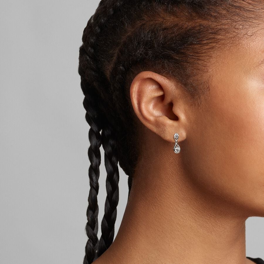 Pandora Infinite Lab-grown Diamond Double Drop Earrings 0.50 carat tw 14k White Gold