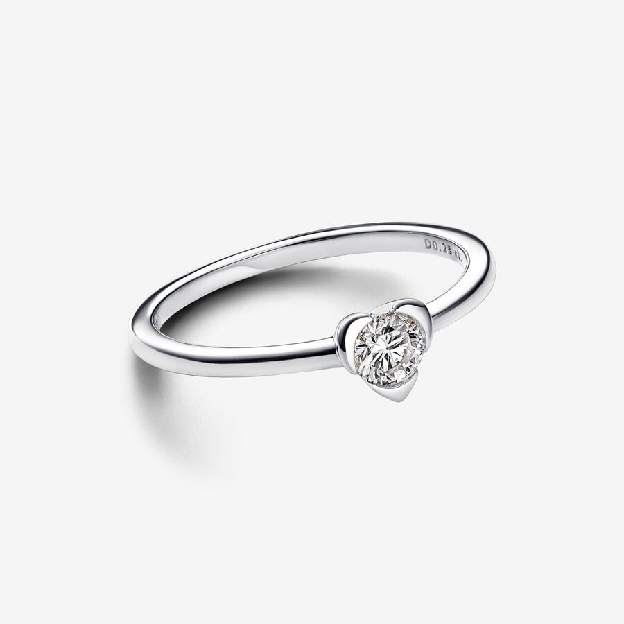 Pandora Talisman Lab-grown Diamond Heart Ring 0.25 carat tw Sterling Silver