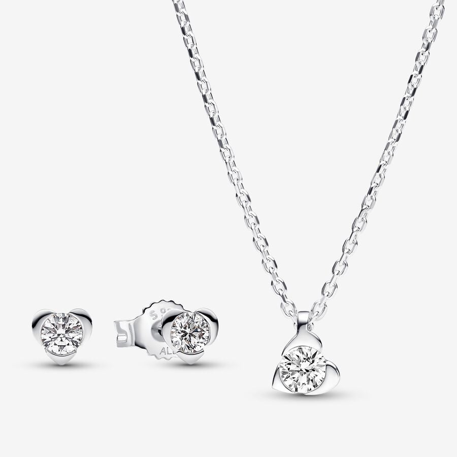 Pandora Talisman Lab-Grown Diamond Jewelry Gift Set 0.55 carat tw Sterling Silver