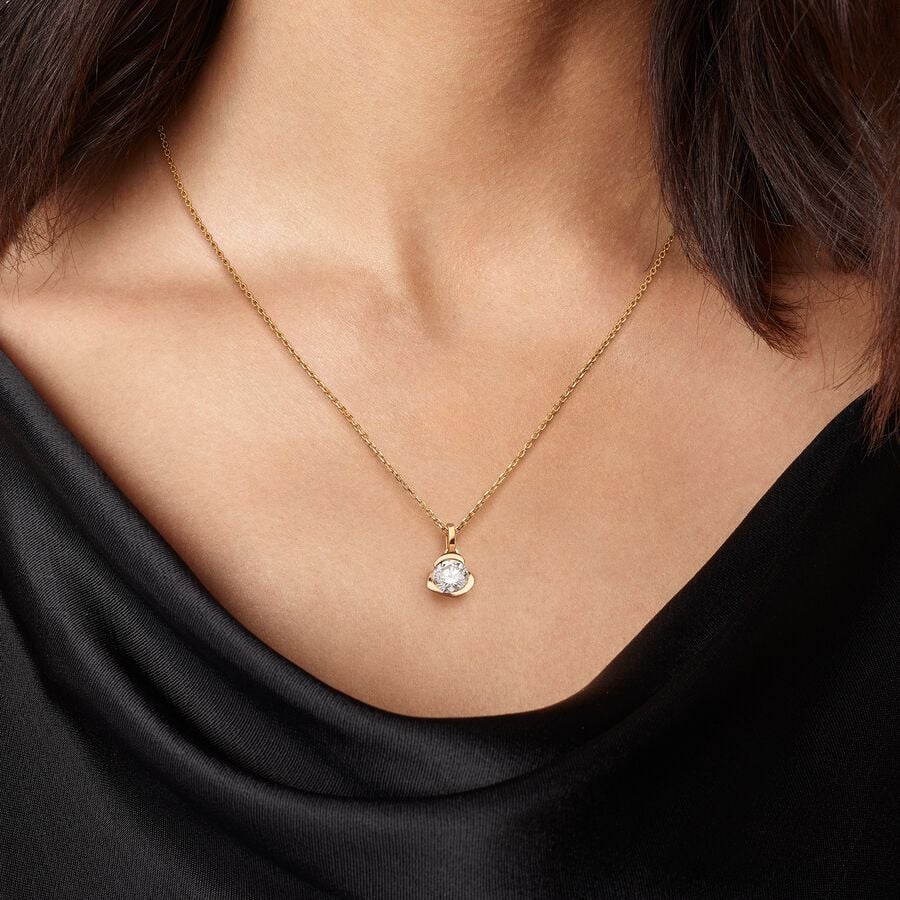 Pandora Talisman Lab-grown Diamond Heart Pendant 0.75 carat tw 14k Gold