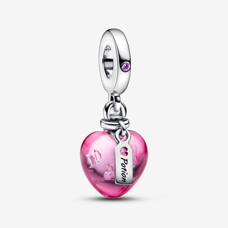 FINAL SALE - Love Potion Murano Glass Heart Dangle Charm