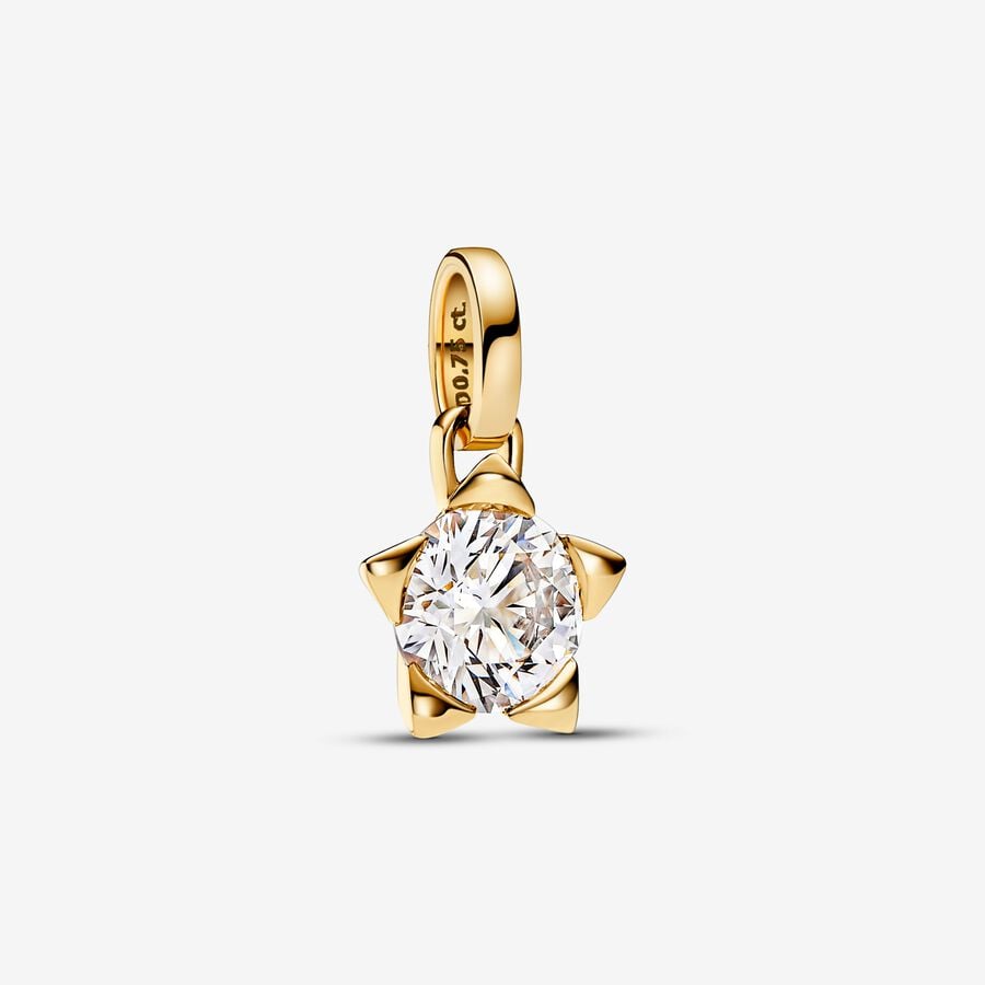 Pandora Talisman Lab-grown Diamond Star Pendant 0.75 carat tw 14k Gold