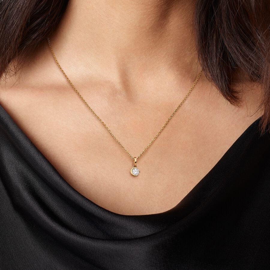 Pandora Talisman Lab-grown Diamond Moon Pendant 0.25 carat tw 14k Gold
